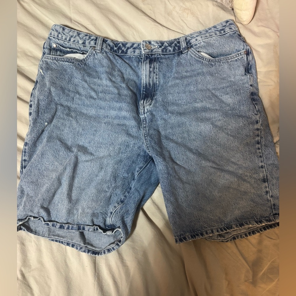 Denver Hayes Light Blue Denim Shorts - Picture 1 of 5